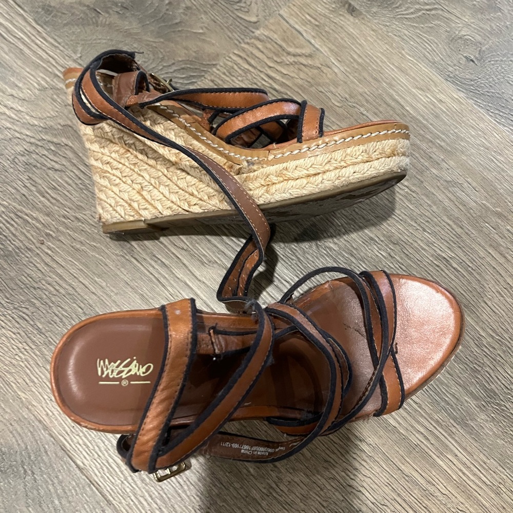 Mossimo | Brown and Navy Wedges | Size 7